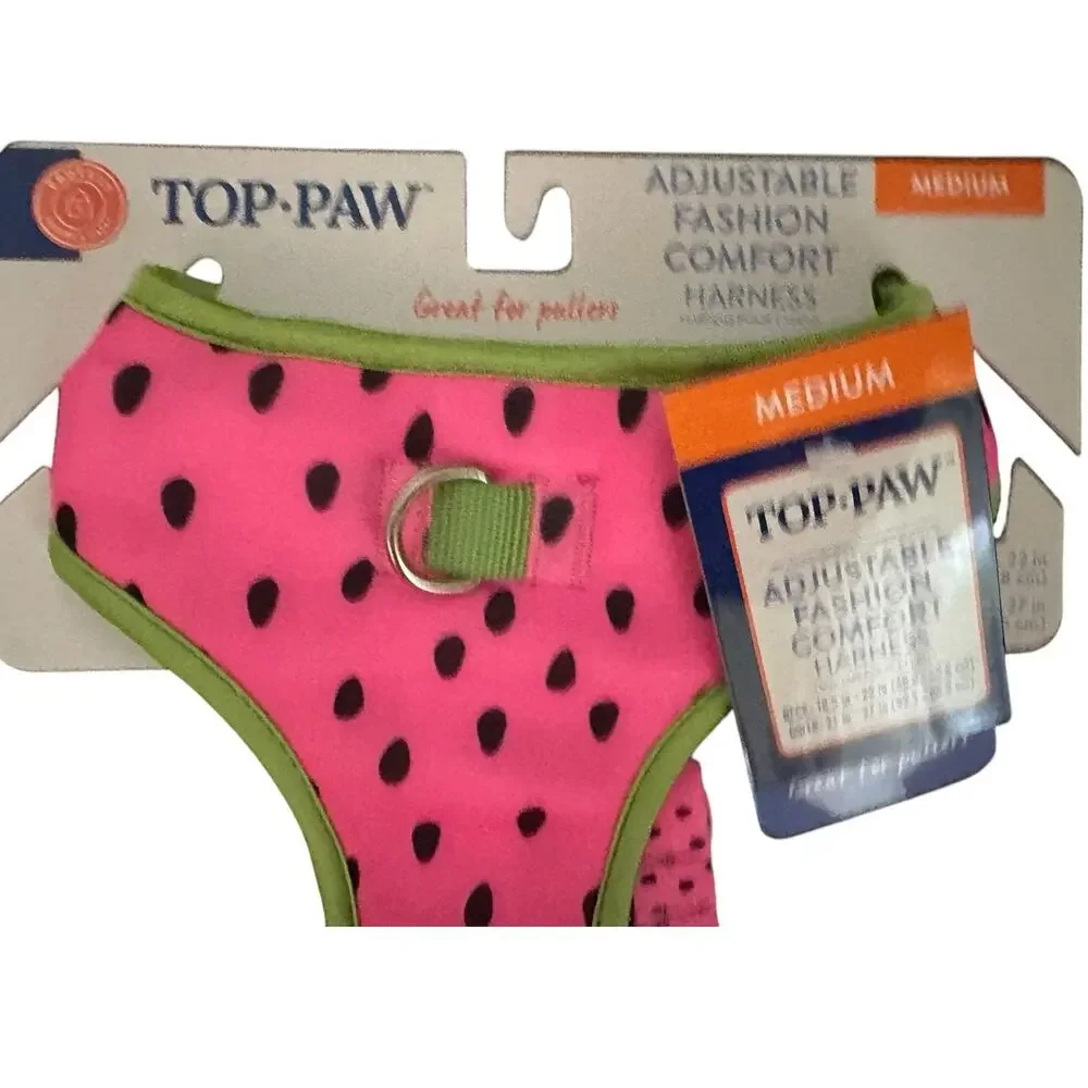 NWT Top Paw Watermelon No Pull Dog Harness & Matching‎ Pink Leash Set Medium 🍉